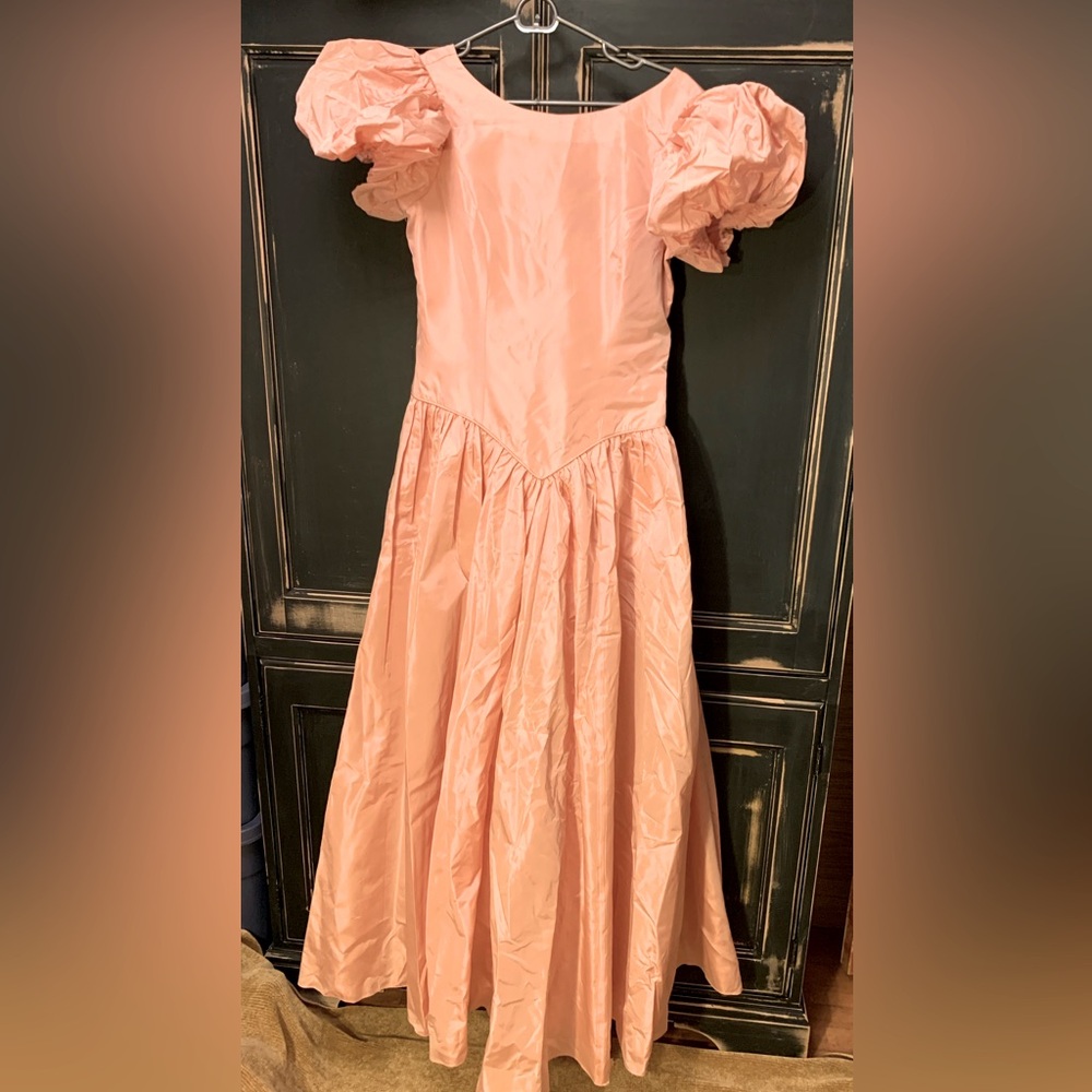 80’s!! Puffy sleeved pink party dress!!